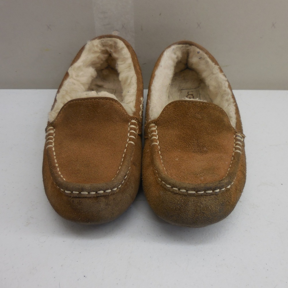 UGG Ansley Chestnut Suede Moccasin Slippers 1106878 Womens 8 Loafer Shoes